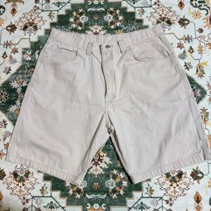 Vintage MRG Jean‎ Co. Mens Khaki Carpenter Shorts Size 36 Casual Workwear